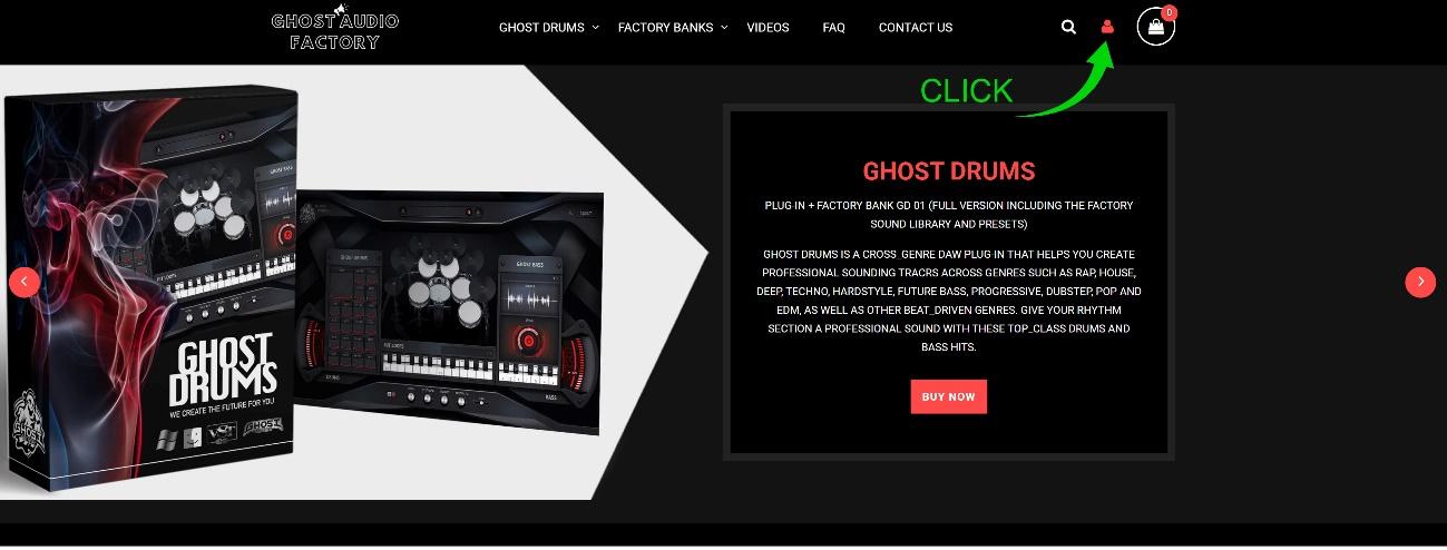 How to create an account Drum Plugin Ghost Drums