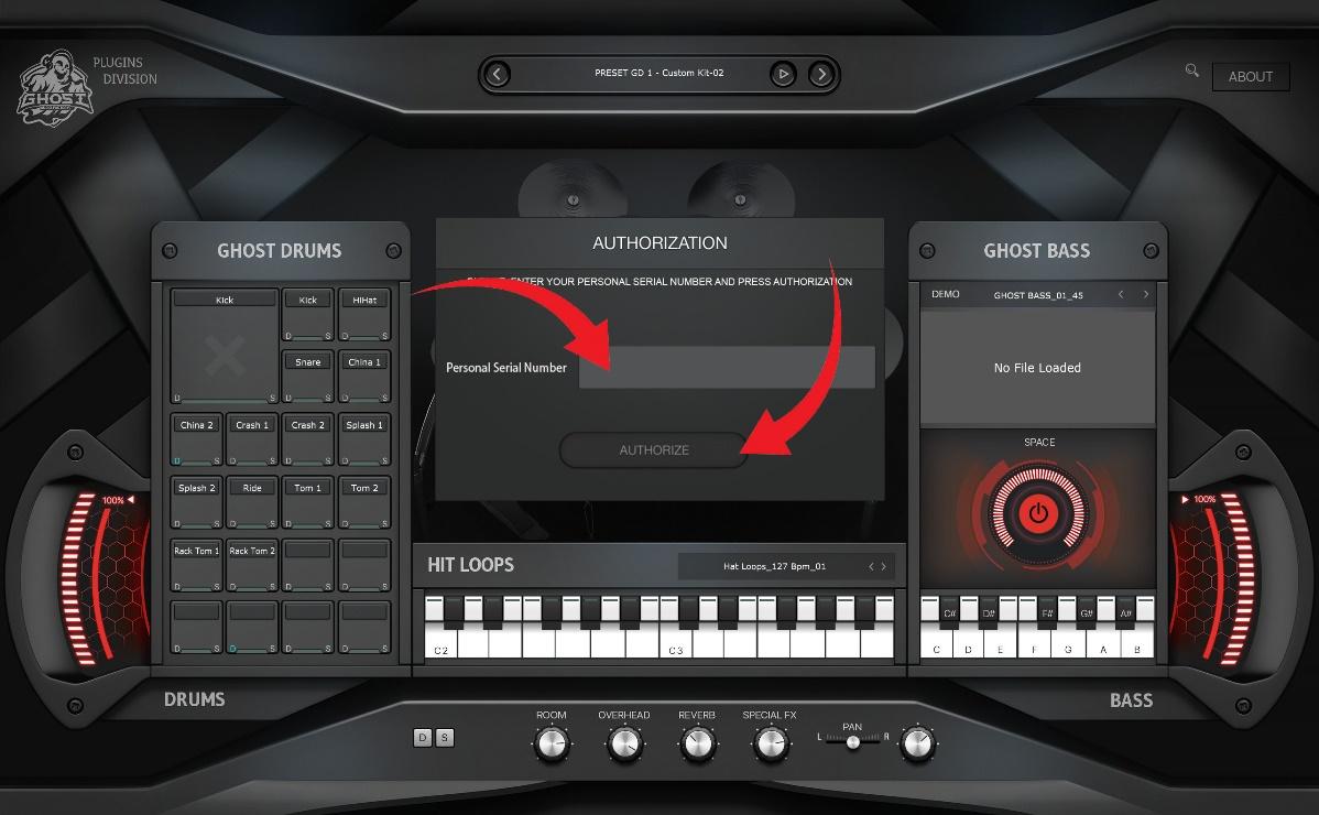 How to Authorization-Activation Drum Plugin Ghost Drums Step 4