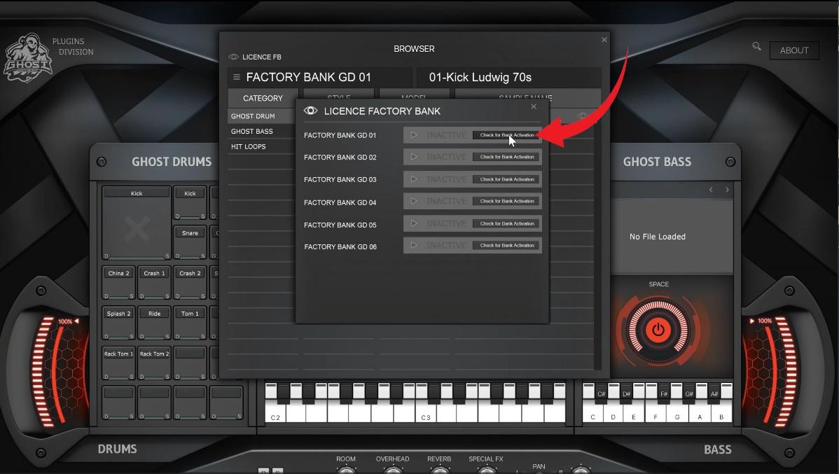 How to Authorization-Activation Drum Plugin Ghost Drums Step 9
