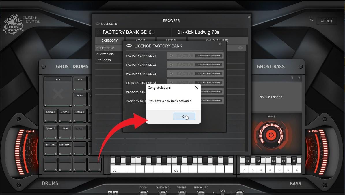 How to Authorization-Activation Drum Plugin Ghost Drums Step 10
