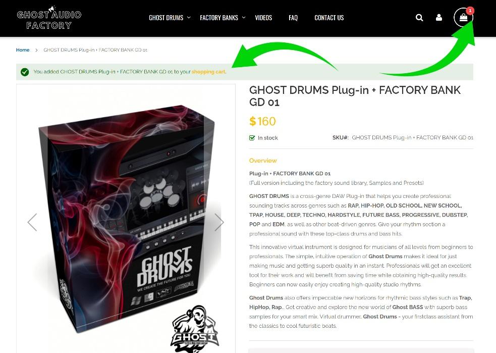 How to buy Drum Plugin Ghost Drums Step 5